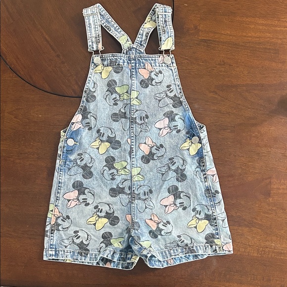 H&M Kids Denim Overalls with Minnie Mouse Design - Picture 1 of 6